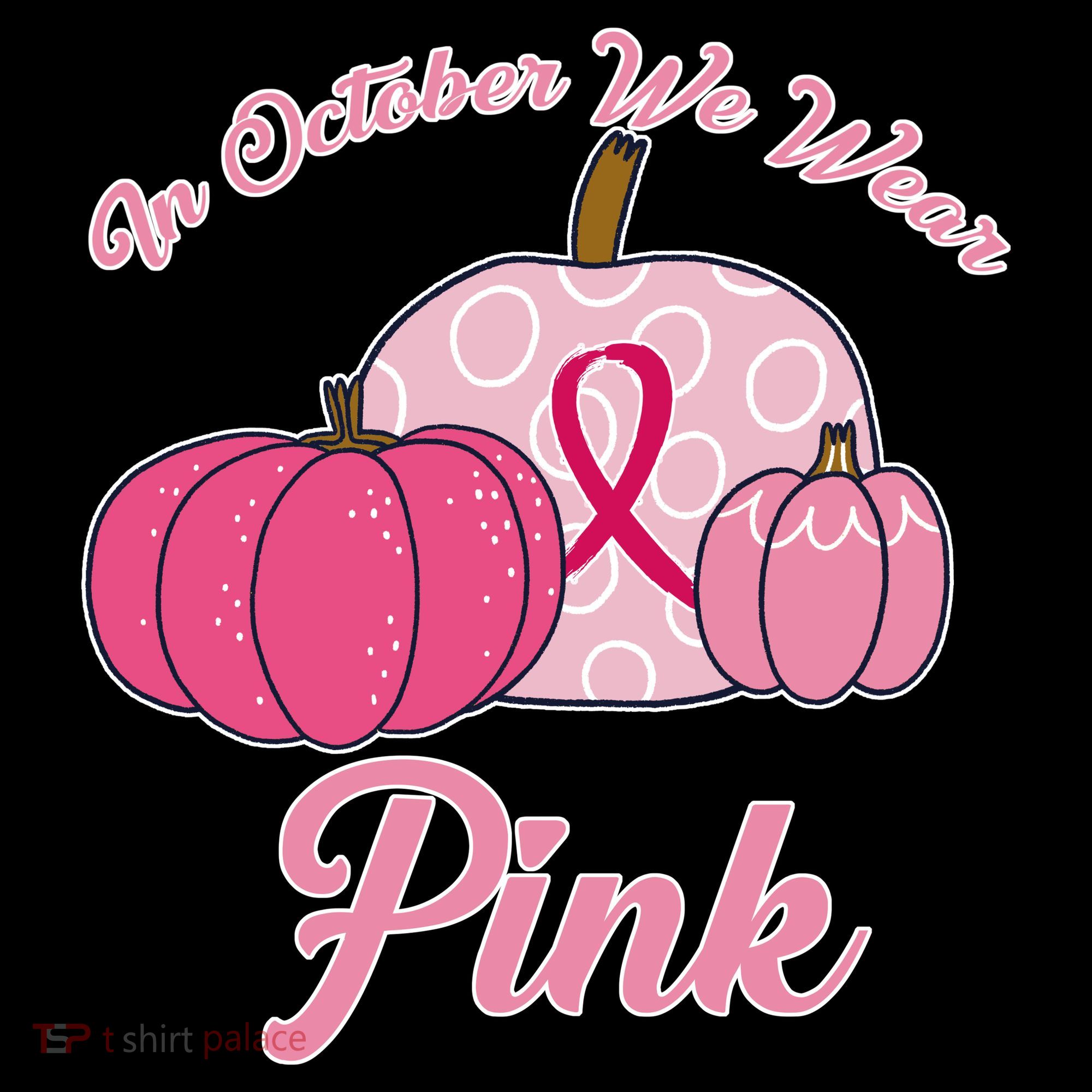 In October We Wear Pink Pumpkin Breast Cancer Women's Hoodie