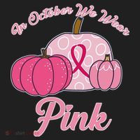 In October We Wear Pink Pumpkin Breast Cancer Tumbler thumb 3