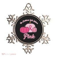 In October We Wear Pink Pumpkin Breast Cancer Ornament thumb 0