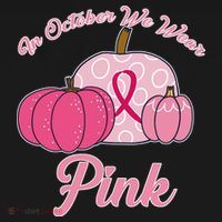 In October We Wear Pink Pumpkin Breast Cancer Women's Tank Top thumb 5