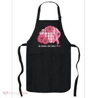 In October We Wear Pink Pumpkin Breast Cancer Plaid Apron thumb 0