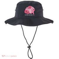 In October We Wear Pink Pumpkin Breast Cancer Plaid Bucket Hat thumb 0
