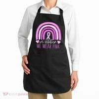 In October We Wear Pink Ribbon Rainbow Breast Cancer Awareness Apron thumb 2