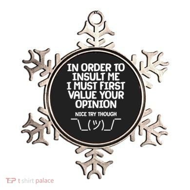In Order To Insult Me I Must First Value Your Opinion Nice Try Though Ornament