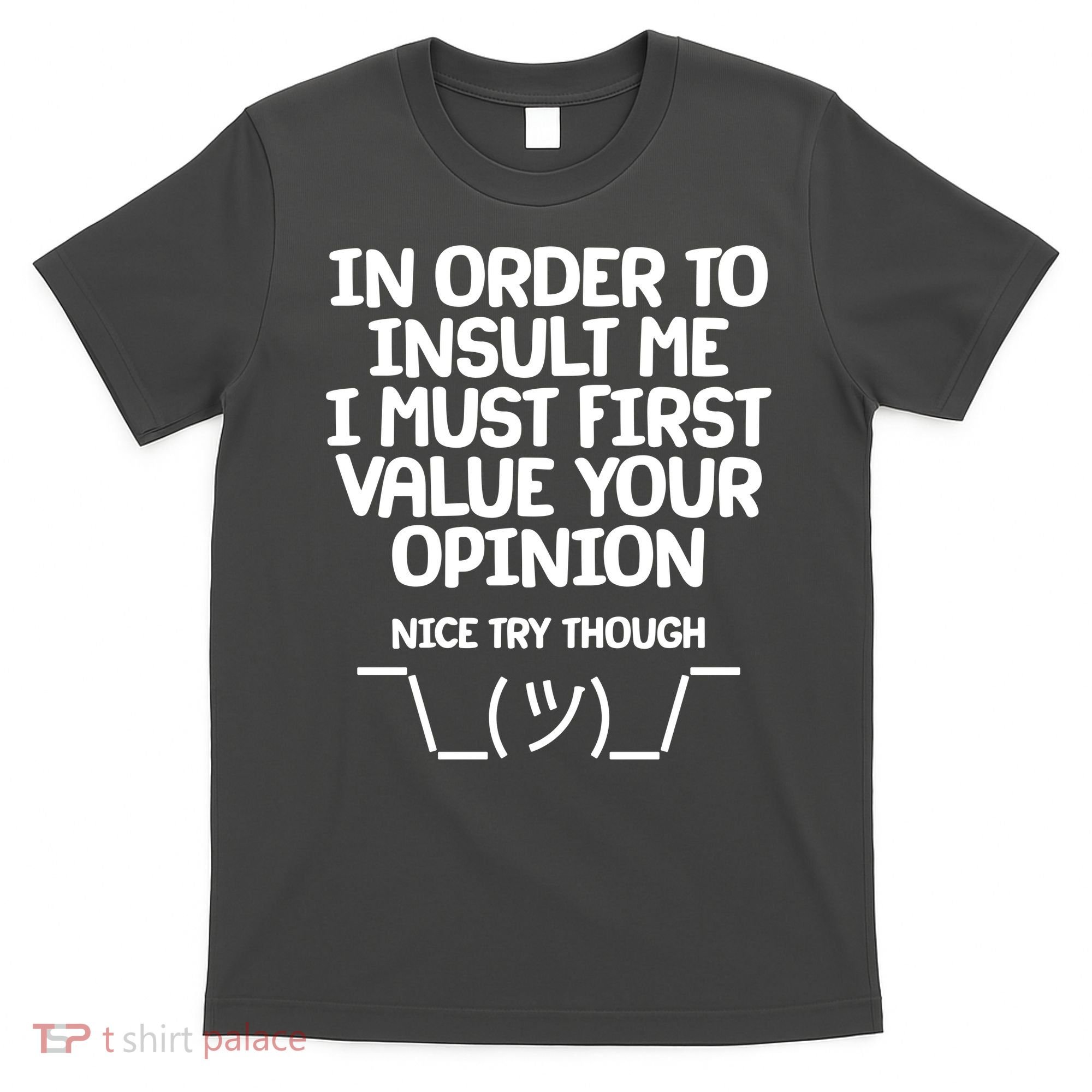 In Order To Insult Me I Must First Value Your Opinion Nice Try Though T-Shirt