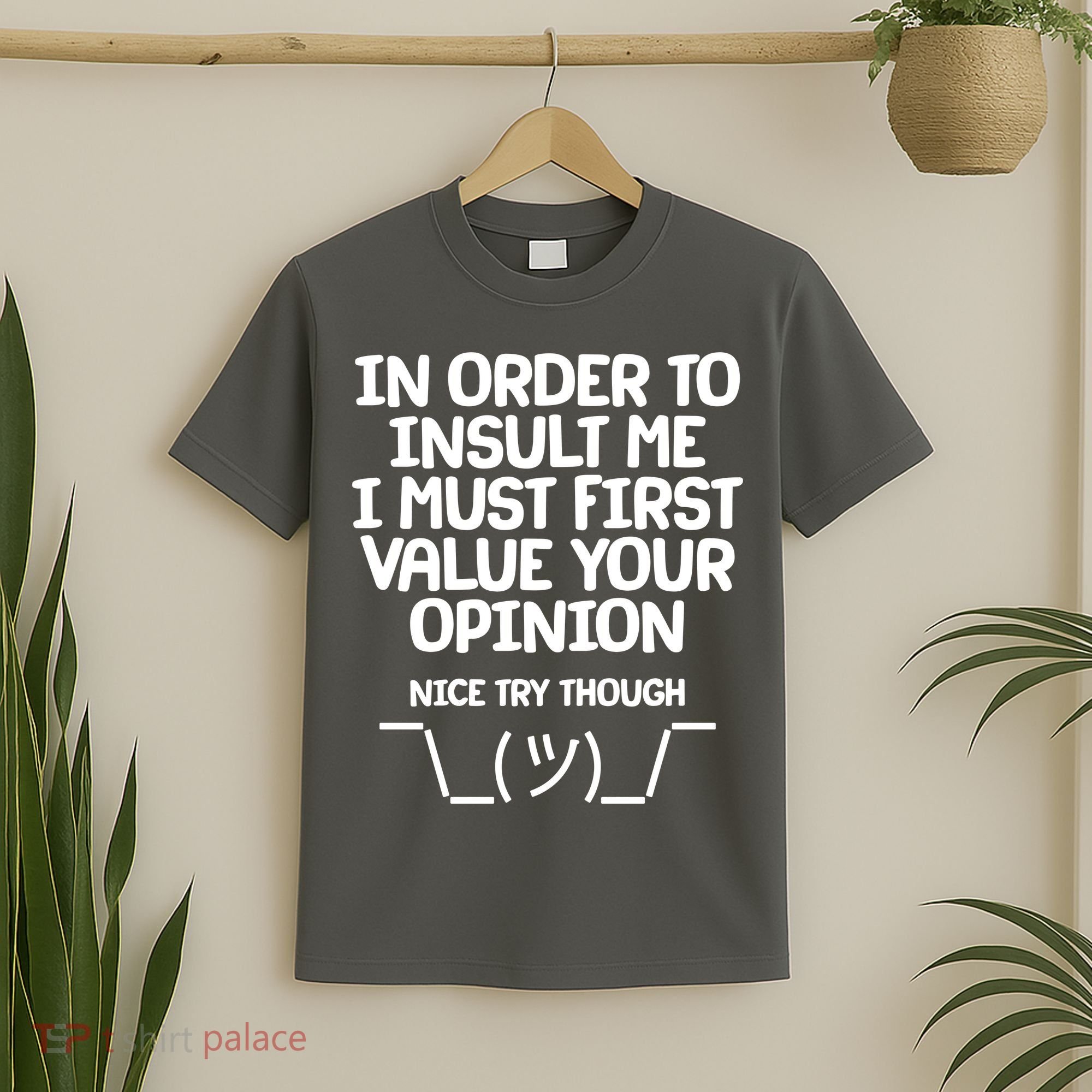 In Order To Insult Me I Must First Value Your Opinion Nice Try Though T-Shirt