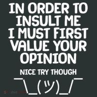 In Order To Insult Me I Must First Value Your Opinion Nice Try Though Women's Long Sleeve Shirt thumb 2
