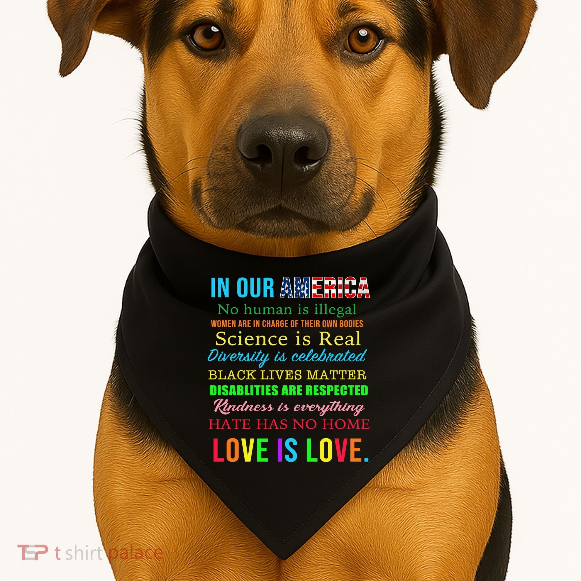 In Our America We Are Equal USA-Made Doggie Bandana