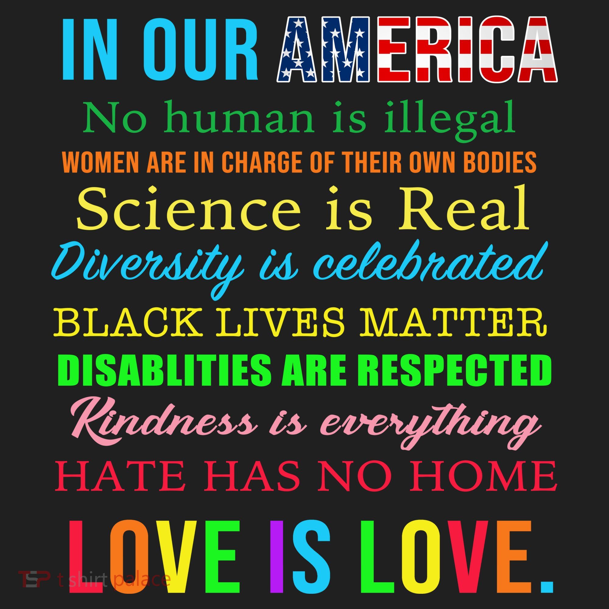In Our America We Are Equal Golf Towel