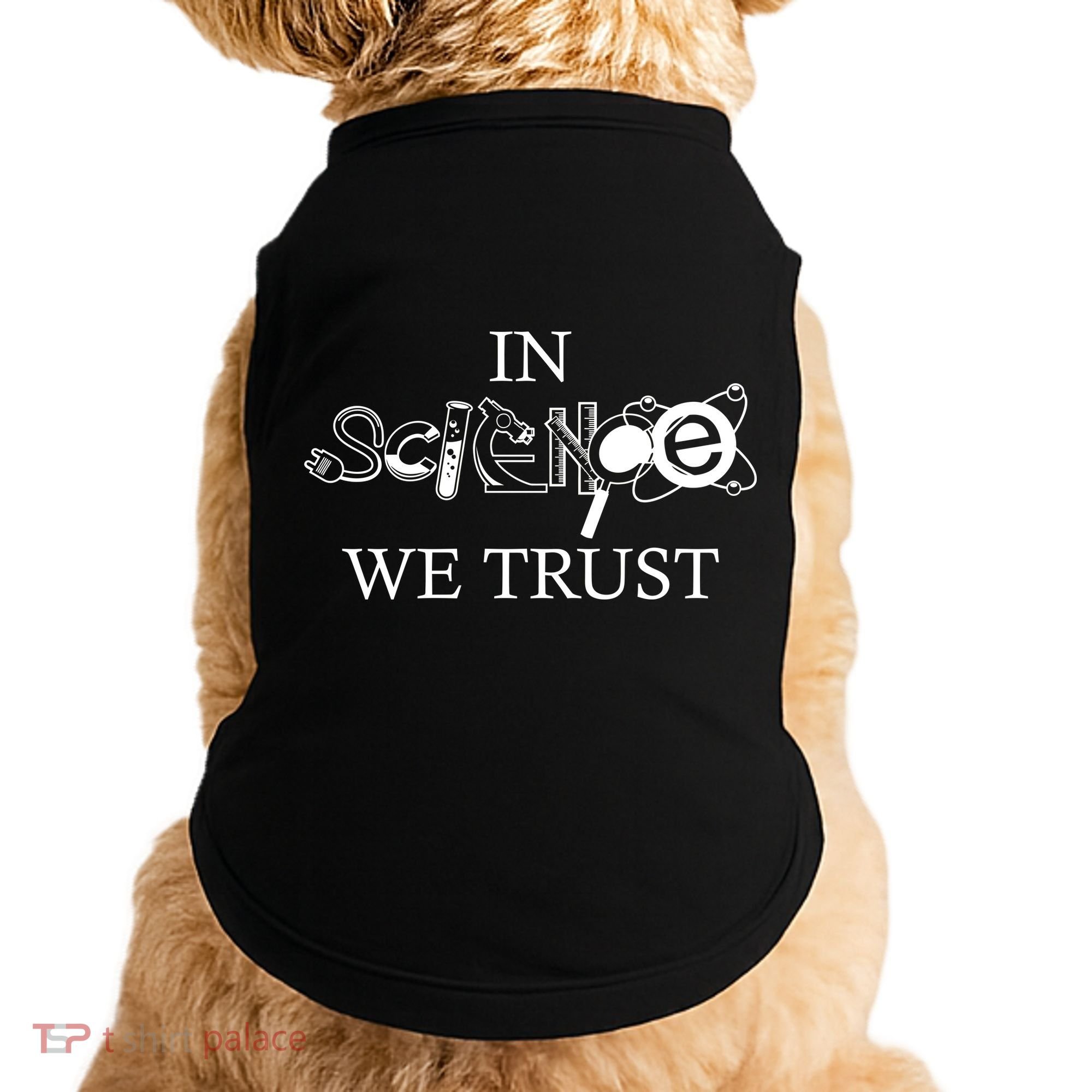 In Science We Trust Cool Science Logos Doggie Tank