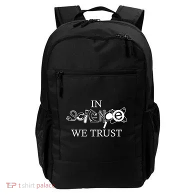In Science We Trust Cool Science Logos Backpack