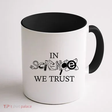 In Science We Trust Cool Science Logos Coffee Mug back