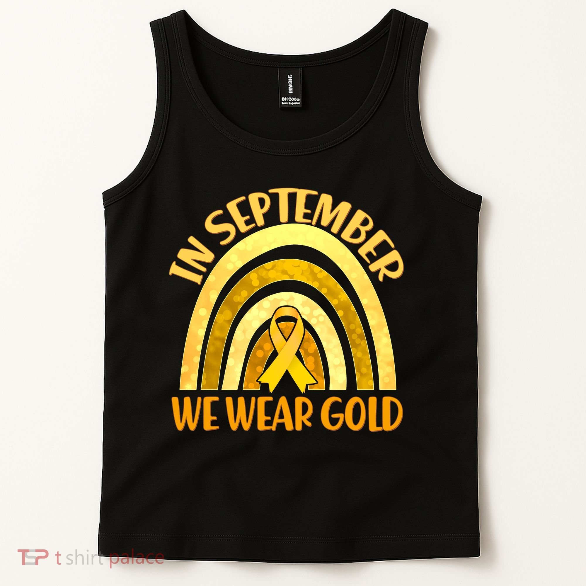 In September We Wear Gold Childhood Cancer Awareness Tank Top