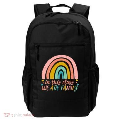 In This Class We Are Family Cute Painted Rainbow Backpack