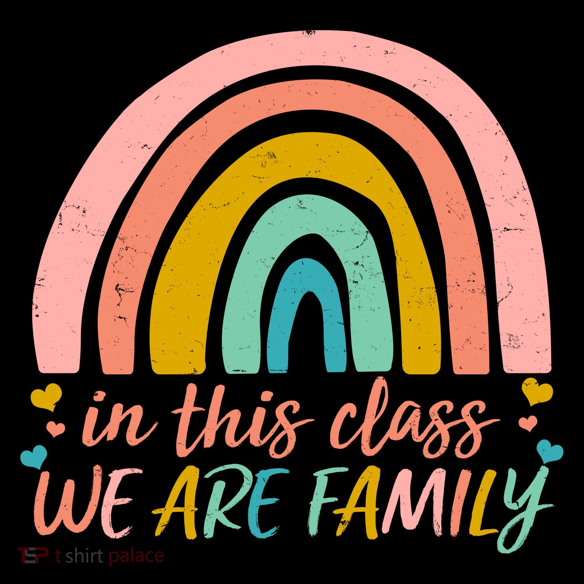 In This Class We Are Family Cute Painted Rainbow Coffee Mug