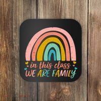 In This Class We Are Family Cute Painted Rainbow Coaster thumb 0