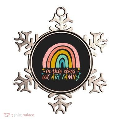 In This Class We Are Family Cute Painted Rainbow Ornament