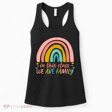 In This Class We Are Family Cute Painted Rainbow Women's Tank Top