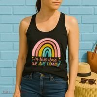 In This Class We Are Family Cute Painted Rainbow Women's Tank Top thumb 2