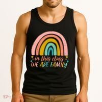 In This Class We Are Family Cute Painted Rainbow Tank Top thumb 3