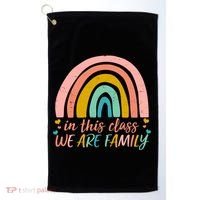 In This Class We Are Family Cute Painted Rainbow Golf Towel thumb 0