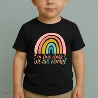 In This Class We Are Family Cute Painted Rainbow Toddler T-Shirt thumb 2