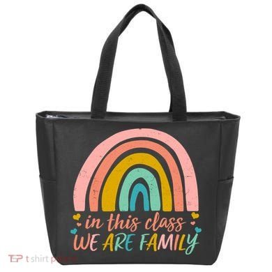 In This Class We Are Family Cute Painted Rainbow Tote Bag