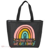 In This Class We Are Family Cute Painted Rainbow Tote Bag thumb 0