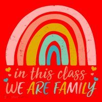 In This Class We Are Family Cute Painted Rainbow Santa Hat thumb 1