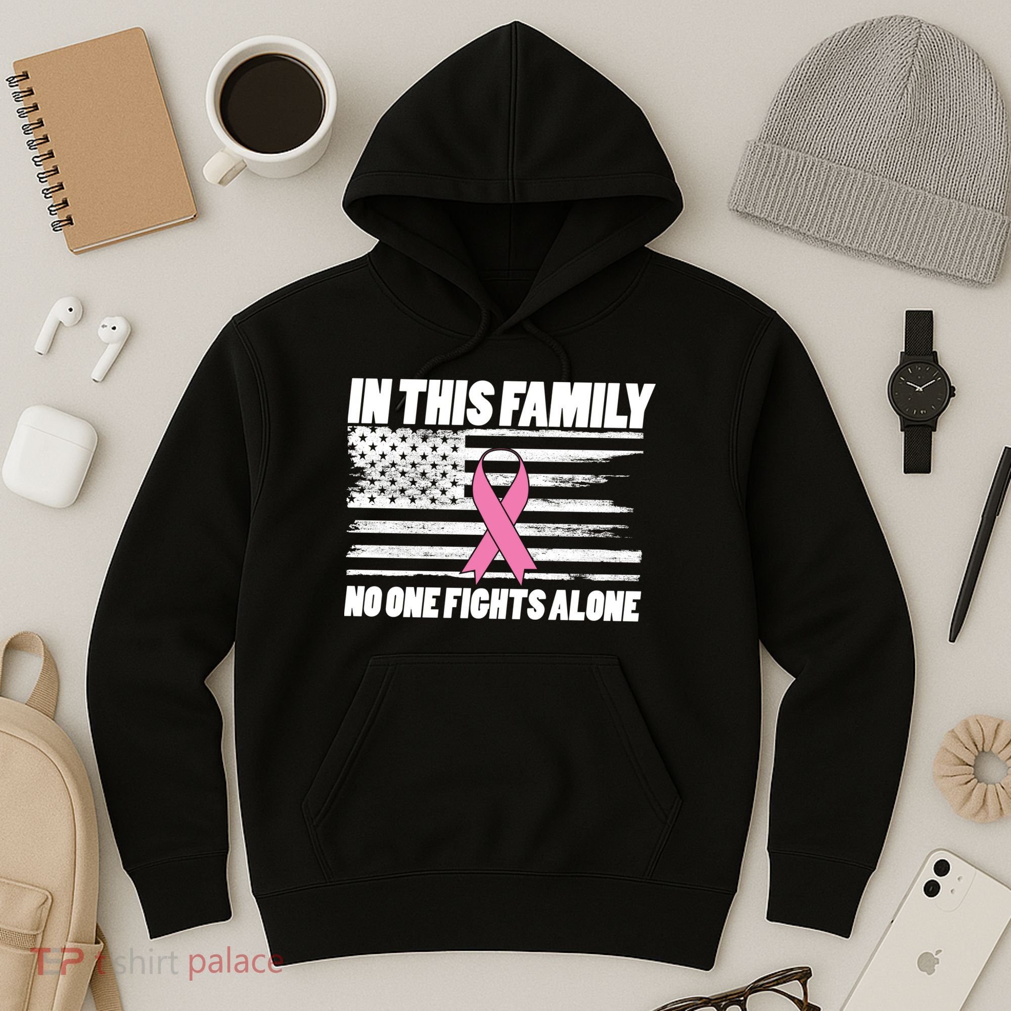 In This Family No One Fights Alone Hoodie