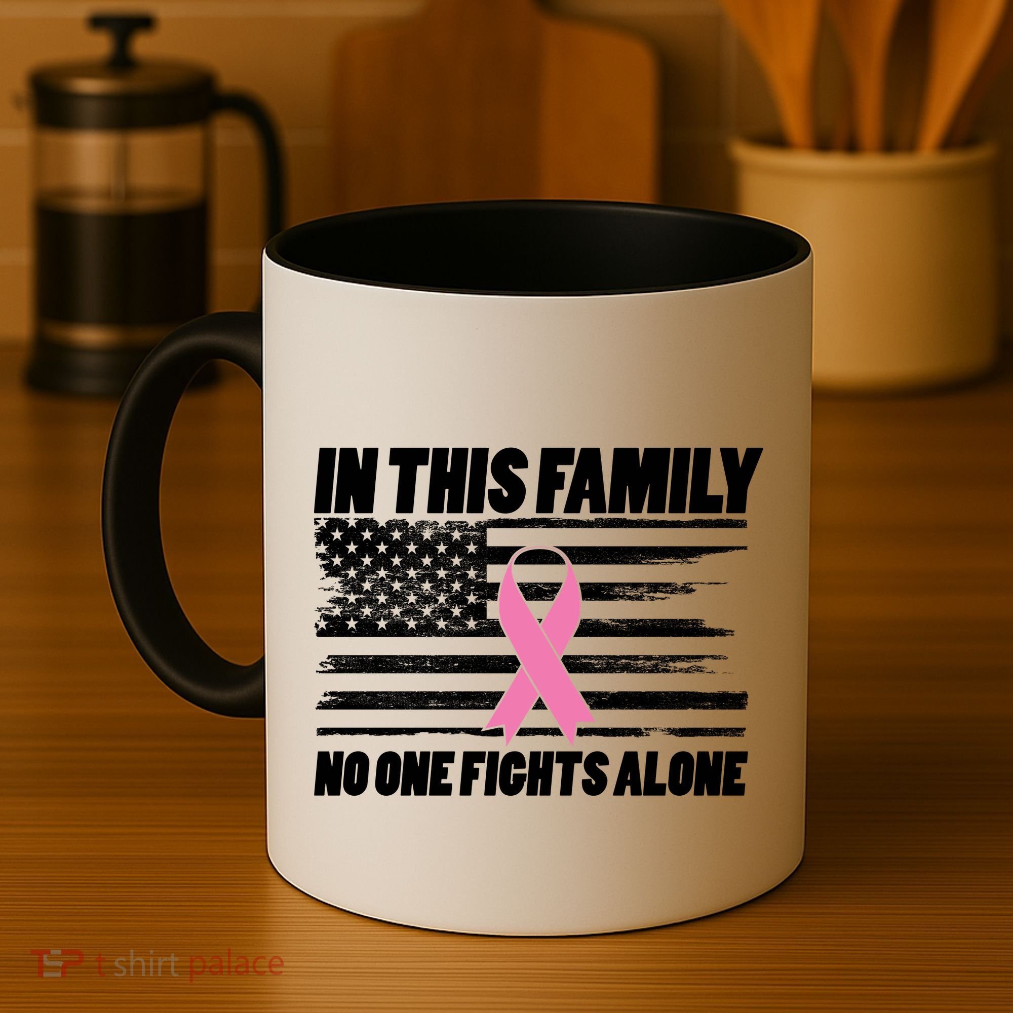 In This Family No One Fights Alone Coffee Mug