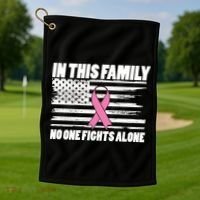In This Family No One Fights Alone Golf Towel thumb 1
