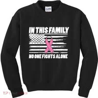 In This Family No One Fights Alone Kids Sweatshirt thumb 0