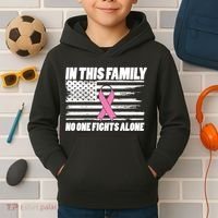 In This Family No One Fights Alone Kids Hoodie thumb 2