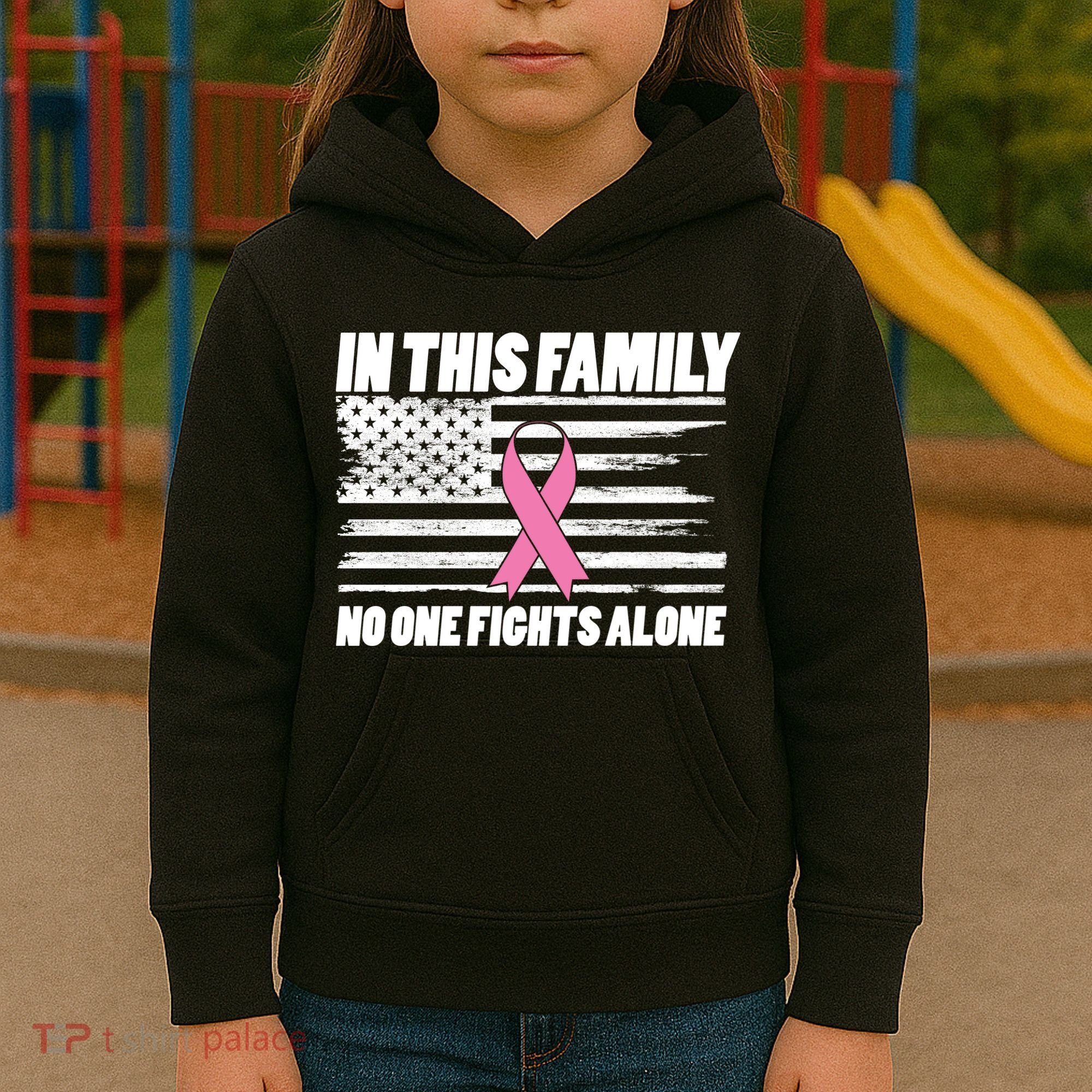 In This Family No One Fights Alone Kids Hoodie