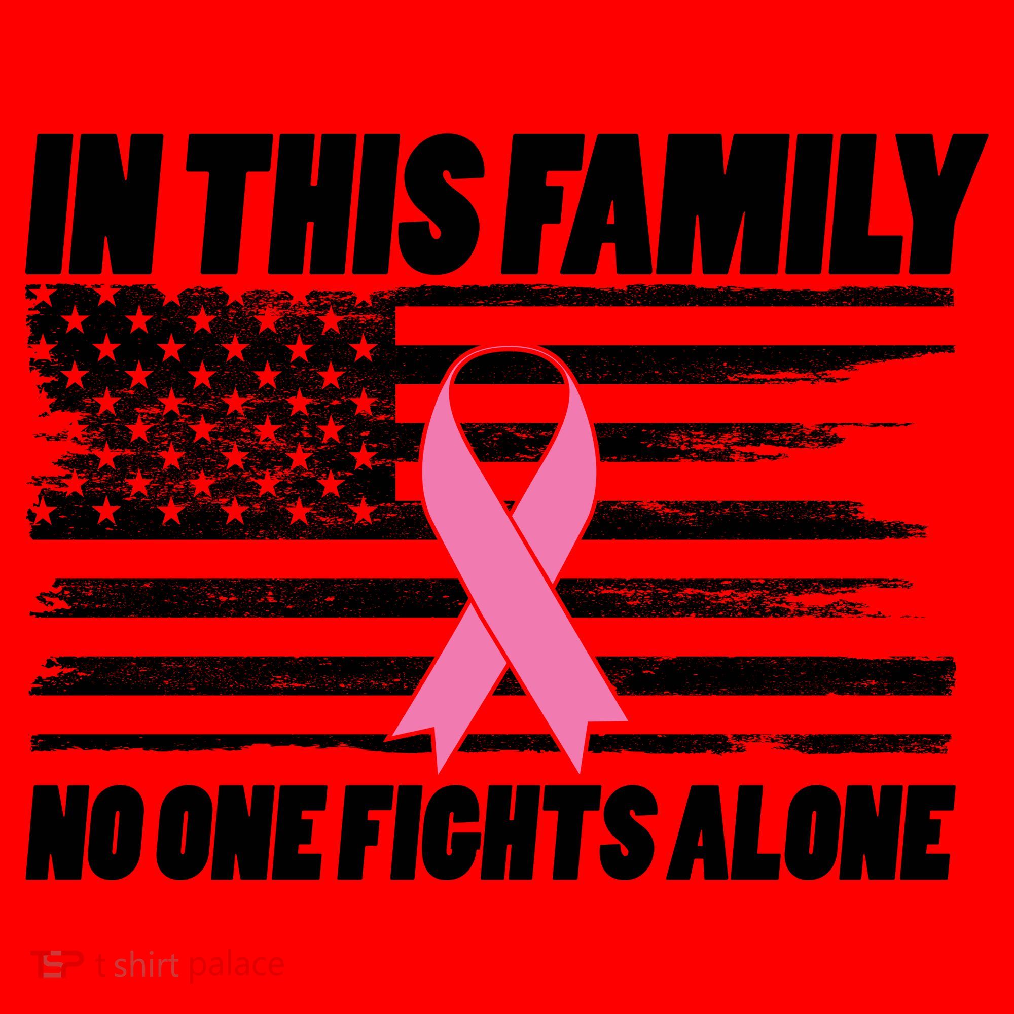 In This Family No One Fights Alone Santa Hat