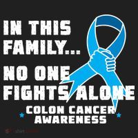 In This Family No One Fights Alone Colon Cancer Beanie thumb 2