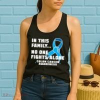 In This Family No One Fights Alone Colon Cancer Women's Tank Top thumb 2