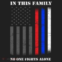 In This Family No One Fights Alone Hero Flag Women's Sweatshirt thumb 2