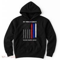 In This Family No One Fights Alone Hero Flag Hoodie thumb 0