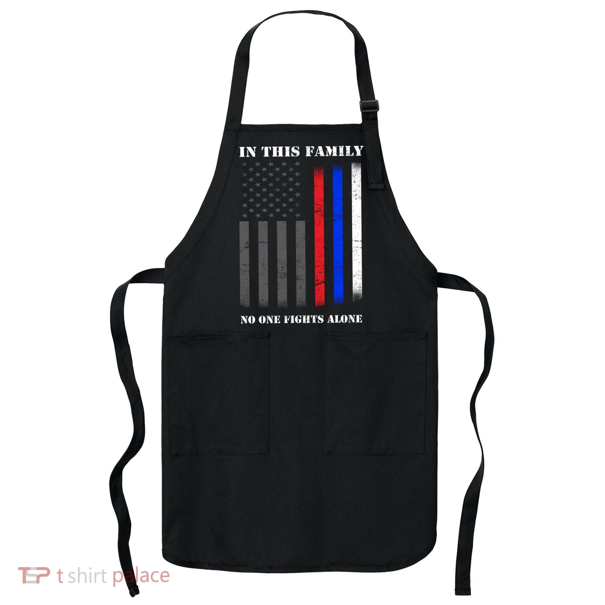 In This Family No One Fights Alone Hero Flag Apron