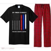 In This Family No One Fights Alone Hero Flag Pajama Set thumb 0