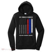 In This Family No One Fights Alone Hero Flag Women's Hoodie thumb 0