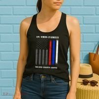 In This Family No One Fights Alone Hero Flag Women's Tank Top thumb 2