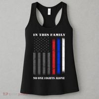In This Family No One Fights Alone Hero Flag Women's Tank Top thumb 3
