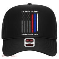 In This Family No One Fights Alone Hero Flag Hat thumb 0