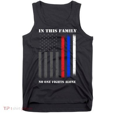 In This Family No One Fights Alone Hero Flag Tank Top