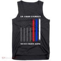 In This Family No One Fights Alone Hero Flag Tank Top thumb 0