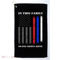 In This Family No One Fights Alone Hero Flag Golf Towel thumb 0