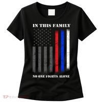 In This Family No One Fights Alone Hero Flag Women's T-Shirt thumb 0